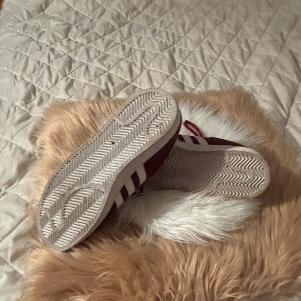 Adidas Women's Maroon and White Sneakers - Picture 7 of 7